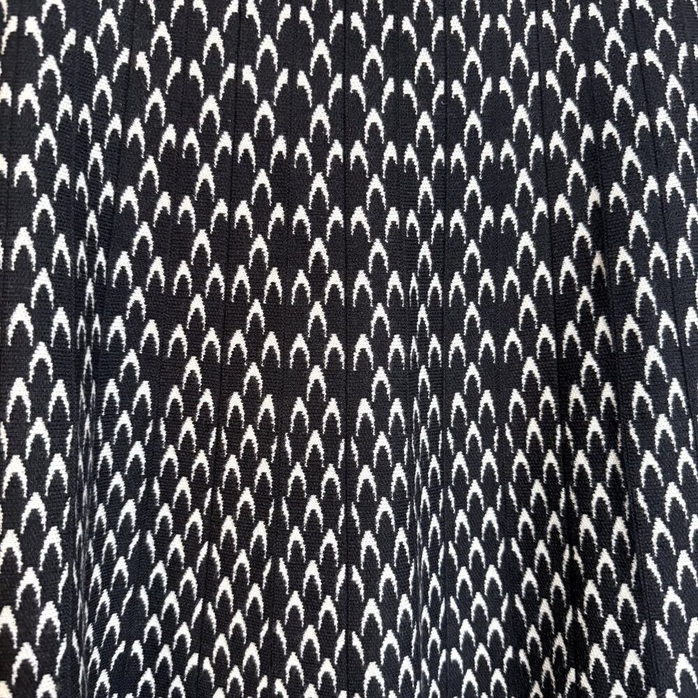 Gabby Isabella Knit Midi Skirt Size Large Blk/ Whi Pleated Fall Winter Weight - Picture 6 of 6